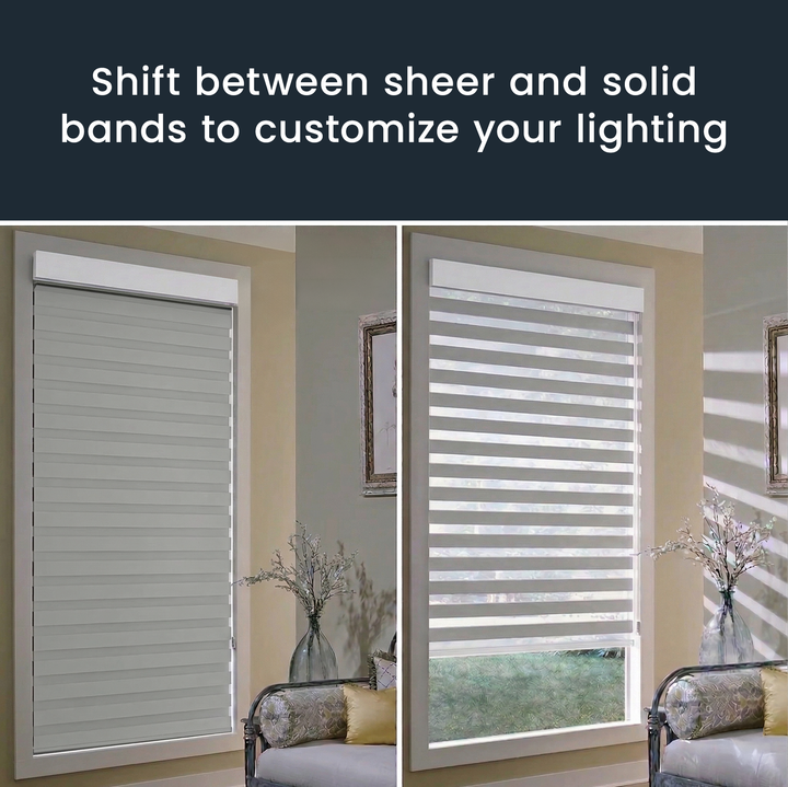 Zebra Shades 60% Blackout Translucent 75mm Eloise SmartView